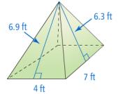 Example 1 Find the Surface Area of the Triangular