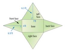 Base Total Surface Area: Example 2) Find the Surface