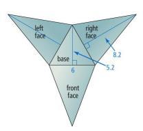 Area of the Regular Triangular Pyramid.
