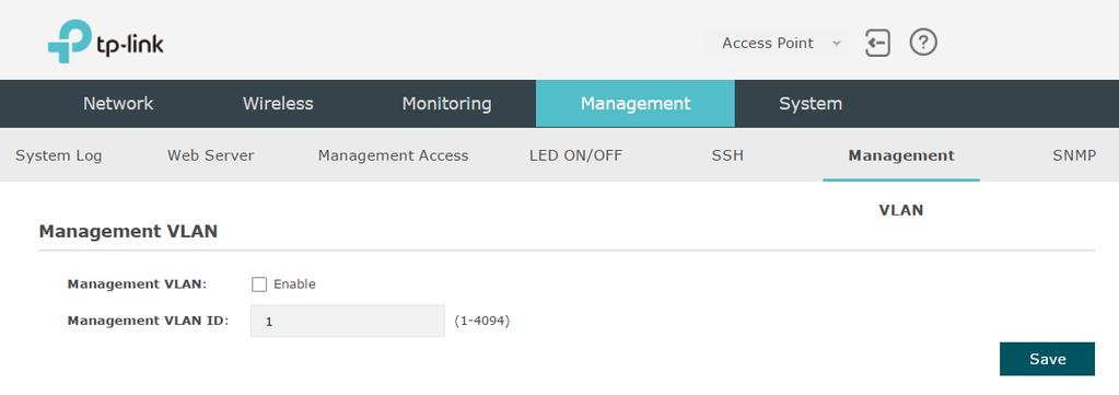 Configure Management VLAN 8 Configure Management VLAN Management VLAN provides a safer method to manage the EAP.