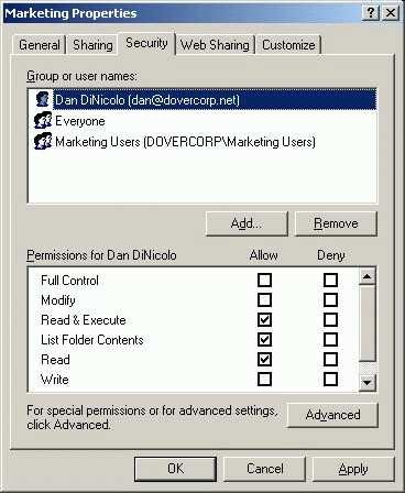 D. Read and Execute Correct Answer: C / Determining Effective NTFS Permissions in Windows http://www.serverwatch.com/tutorials/article.