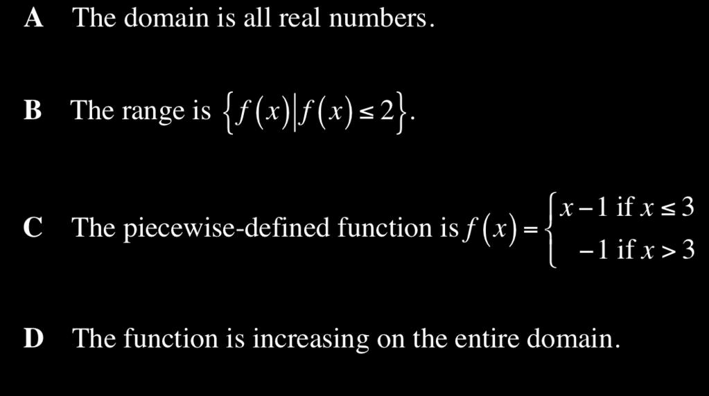 Examine and write a function for each portion