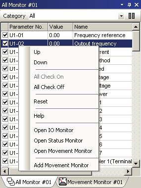 lets you add that monitor to the Movement Monitor window.