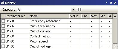 Monitor Status Display To display specific monitors, click on the check box located in the far left column of each row.