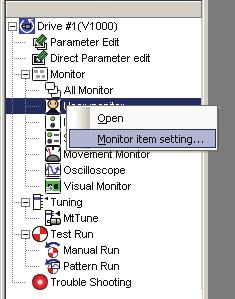 Add or remove a Monitor Address DriveWizard Plus lets you add a MEMOBUS/Modbus address to the