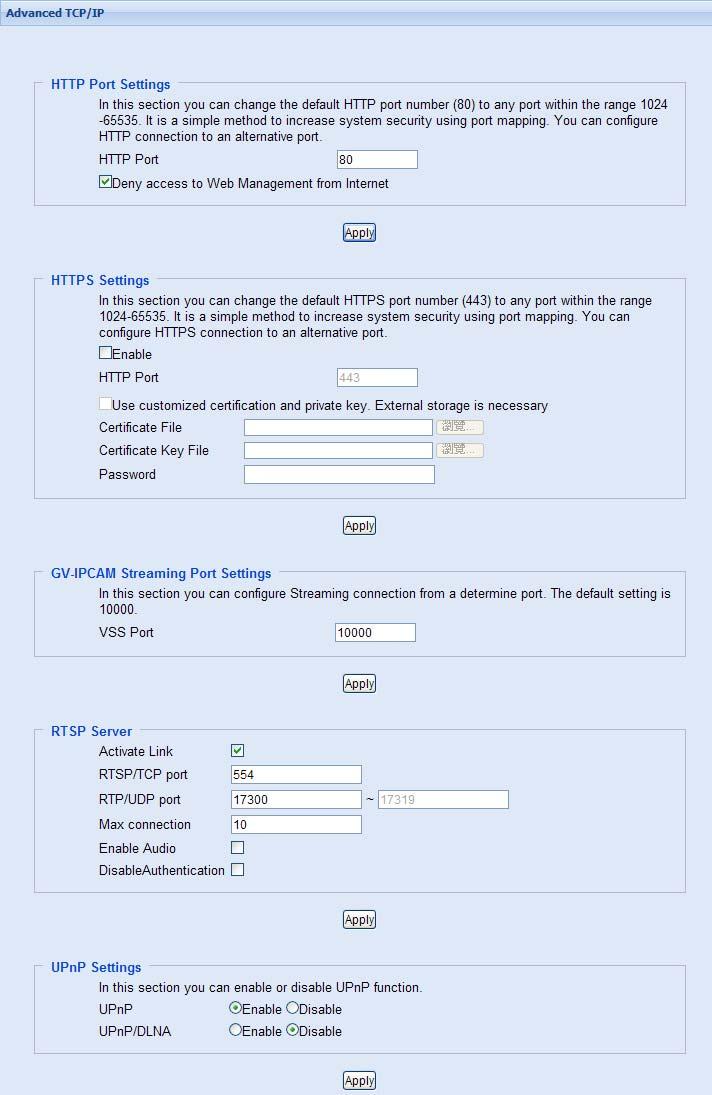 6.8.4 Advanced TCP/IP This section provides the advanced TCP/IP settings,