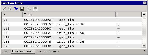 Reference information on trace Edit Expressions (C-SPY simulator only) Opens the Trace Expressions window, see Trace Expressions window, page 150.