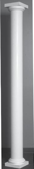 HB&G PermaCast Columns are available in round or square. The round columns are fluted, or plain, with or without the classic tapering of the upper two-thirds of the column.