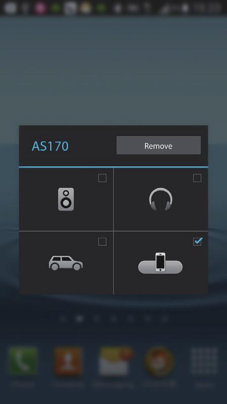 .. The widget starts to search and connect Bluetooth devices that can be paired automatically. The Bluetooth feature of your device is activated automatically.