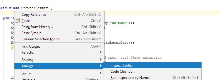 IDE tools IntelliJ: Inspect code (DEMO)
