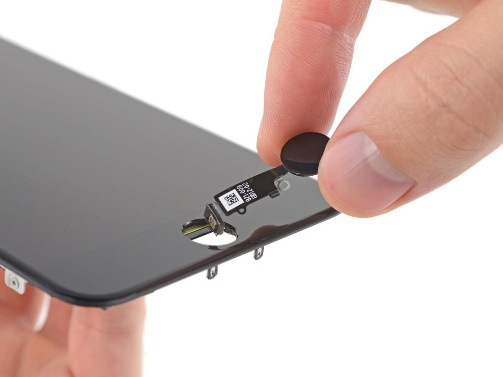 Step 26 Remove the home/touch ID sensor assembly by lifting it through the front side of the display.