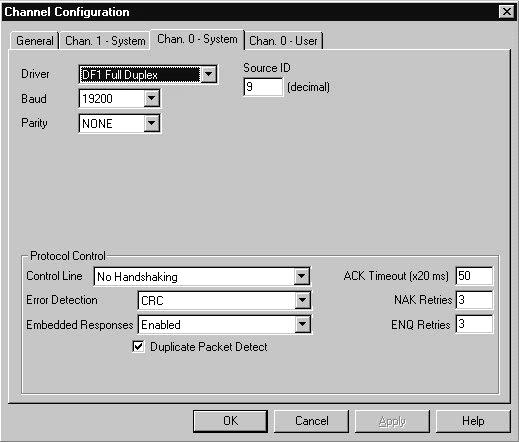 The communication parameters between the SLC500 and the KFC15 must be identical. Set the DIP switches on the KFC15 according to the application. In most cases, choose all default settings.