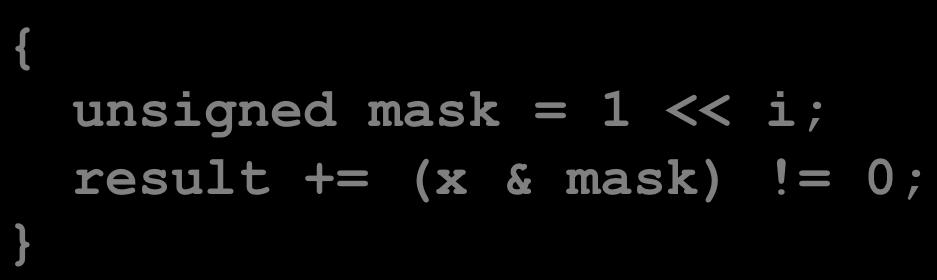 result += (x & mask)!