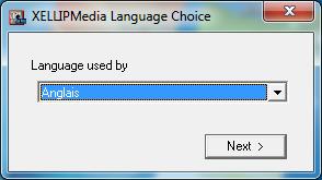 7. Select the language and then "Next". 8. Click on Finish. The installation of XELLIPMedia is complete.