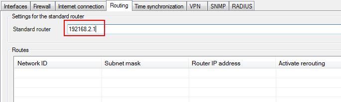 Defining the VPN parameters (VPN client) To establish the VPN tunnel, you have to enter the standard router: Parameterize it as follows: 1.