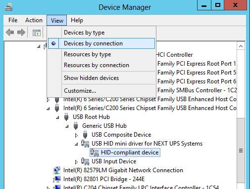 Change to View - Devices by connection and select the HID-compliant