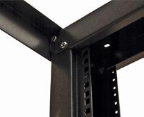 Constructed of cold rolled and powder-coated 14-gauge steel, these racks have a maximum load capacity of 550 lbs.