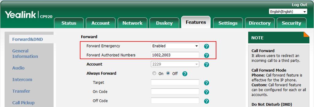 User Guide for the CP920 HD IP Conference Phone For multiple numbers, enter a comma between every two numbers. 4. Click Confirm to accept the change.