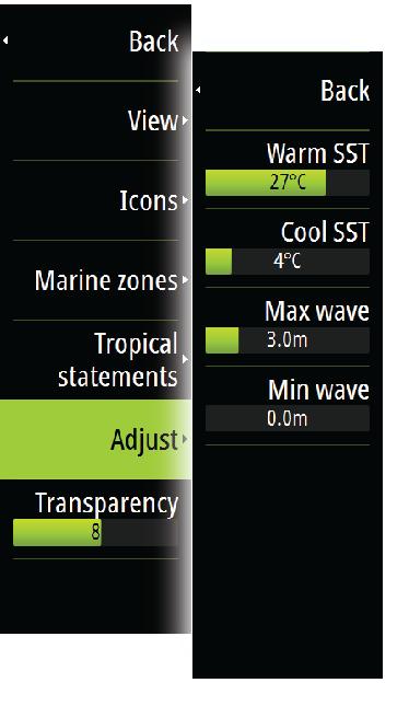 Marine zones Depending on your selected subscription, SiriusXM services includes access to weather reports for U.S. and Canadian Marine Zones, with the exception of the high seas zones.