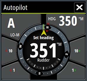 Icons are included if the autopilot is passive or locked by another autopilot control unit. Autopilot pop up You control the autopilot from the autopilot pop-up.