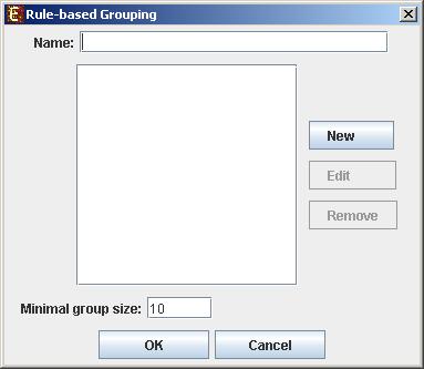 Defining a group according to a rule This can be done by