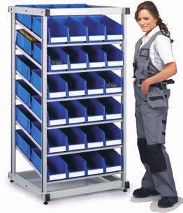 storage levels, length 90 mm. Load capacities 0 kg per level and 00 kg per stand.
