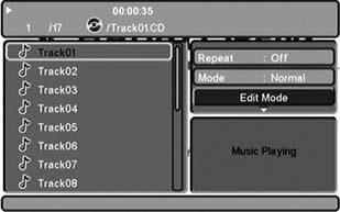 For DVD Program For CD/MP3 Program, 1.Put in a MP3/CD format disc. 2.There is Edit Mode at the right side of the list.
