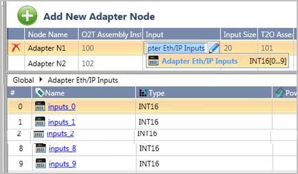 single controller can contain multiple node definitions for both Scanner and Adapter.