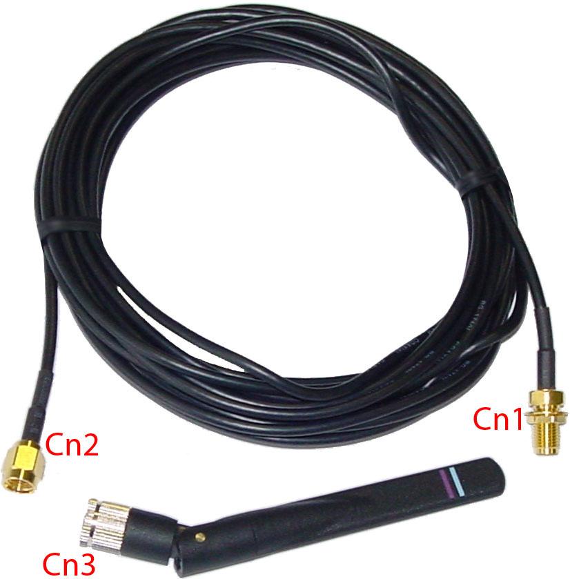 Wi-Fi Antenna with Extension Cable Cn1 To Cn3 Female SMA Cn2 To DuraNAV A1 Male SMA Cn3 To DuraNAV A1