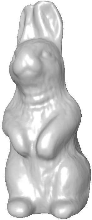 Normalisation. We only present it on the Rabbit model, but it can be generalized for the other meshes.