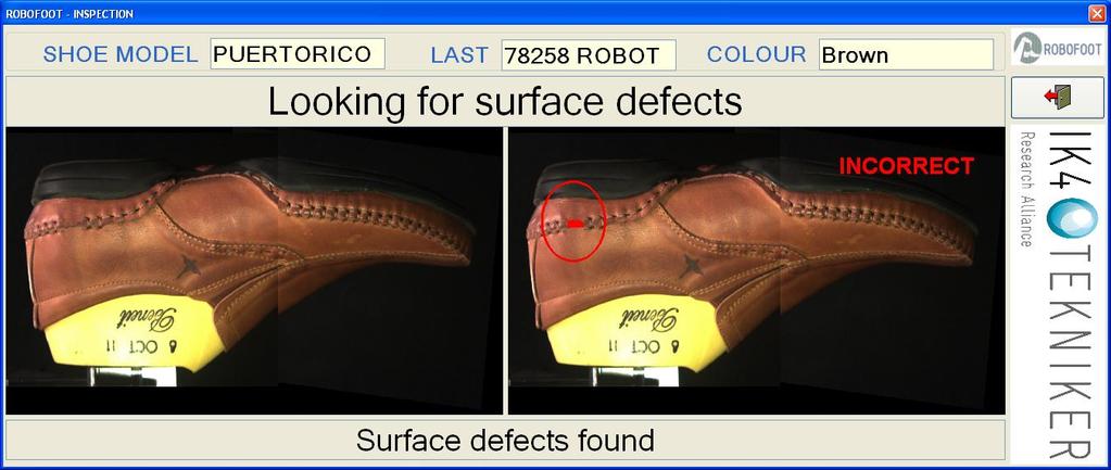 Fig. 7 Inspection result for surface defects detection 3.