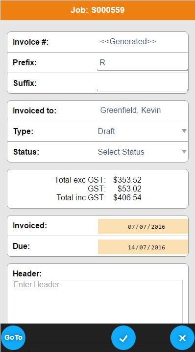 You can change or add a prefix or suffix to the generated invoice number.