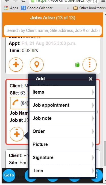form Add note Complete a required Add materials form The Add Button The