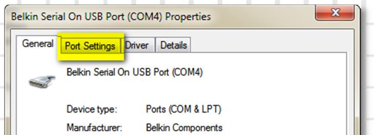 Double-click on the adapter entry under PORTS and you should see this