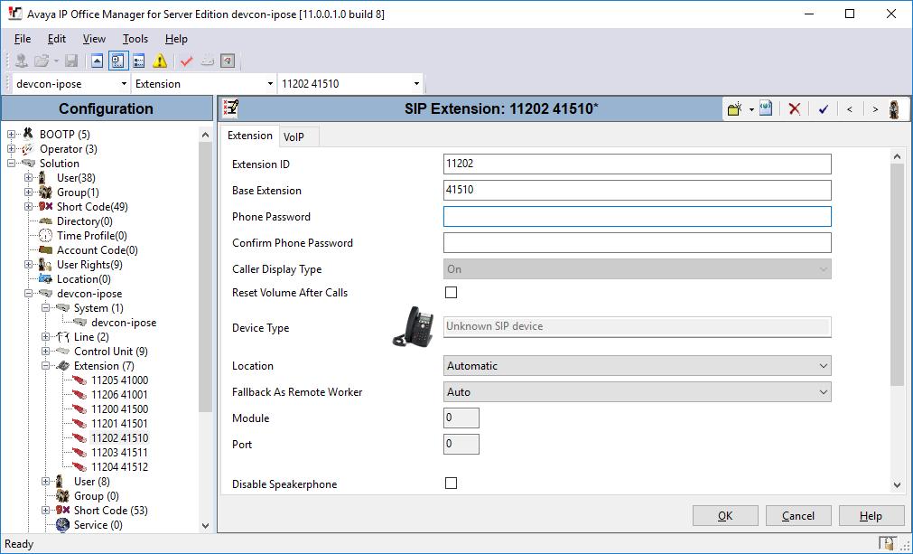 5.3. Administer SIP Extension for Spectralink Versity From the configuration tree in the left pane, right-click on Extension and select New SIP from the pop-up list to add a new SIP extension.