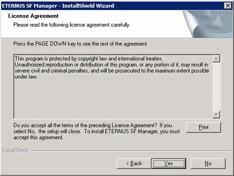 7. Read the terms and conditions in the [License Agreement] screen.