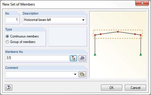 4 Model Data 4.4 Creating Sets of Members Members can be combined in sets of members. In this way, it is easier to apply loads and evaluate results.