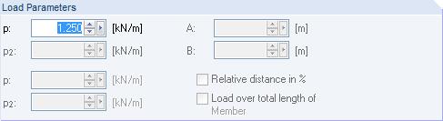 5 Loads Figure 5.9: Dialog box New Member Load Now, we have to correct the wind load of the right column. We double-click the load in the work window.