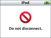 If you see the main menu or a large battery icon, you can disconnect ipod nano from your computer.
