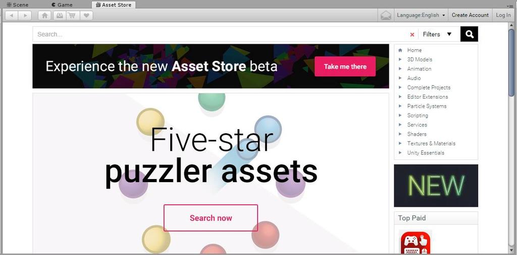 23. Unity Using the Asset Store Unity The Asset Store is one of Unity s greatest strengths in the game engine market; it comprises a large number of assets, tools, scripts and even entire readymade