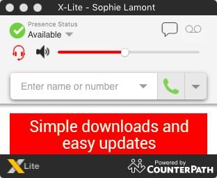 X-Lite menus The X-Lite menu The X-Lite menu allows you to set up your accounts