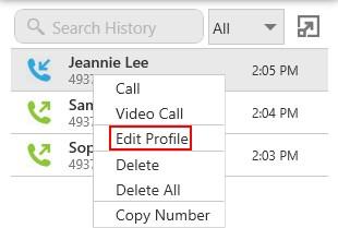 Contacts X-Lite displays the Contact Profile (Windows) or the Contact Editor (Mac). Using the short-cut menu 1.