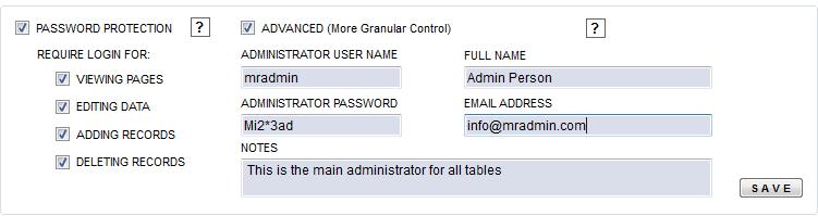 The related table information will appear in a modal popup when called. A user is also given the choice to add new records if they are granted that privilege.