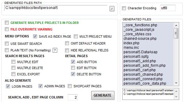 Choose 2 Column Format: By default Data Asap will display fields on the pages using 1 column with the exception of the search results page.