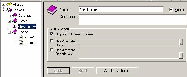 Global Aliasing Configurator Configuring Theme Properties Configure the following parameters for themes, as shown in the figure below. Figure 72.
