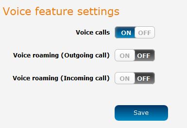 Voice The Voice page provides basic toggles to turn the voice feature of the router on or off as well as the ability to