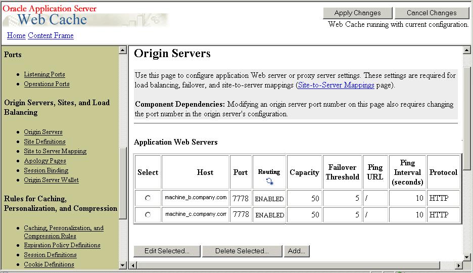 How to deploy OracleAS Discoverer with load balancing using OracleAS Web Cache 5.6.