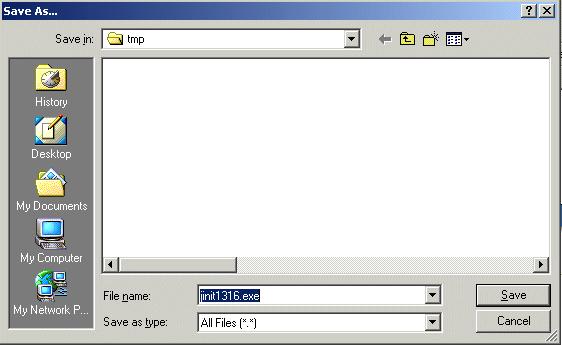 How to run Discoverer Plus over HTTP in Netscape Navigator for the first time on a Windows client machine Figure 2 10 Save As... dialog for Oracle JInitiator 5.