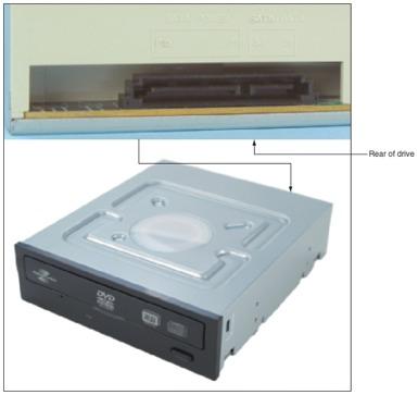 Figure 10-7 This internal DVD drive uses a SATA connection Courtesy: Course