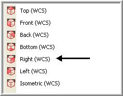 Mastercam Training Guide 8. On the Status bar select Planes and then pick Right (WCS). 9.